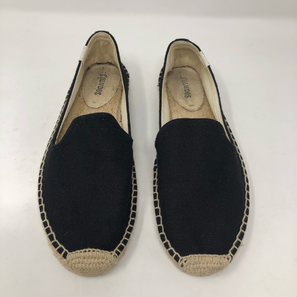 Soludos, 9, Black, Beige, Slip On, Espadrilles - Picture 1 of 7